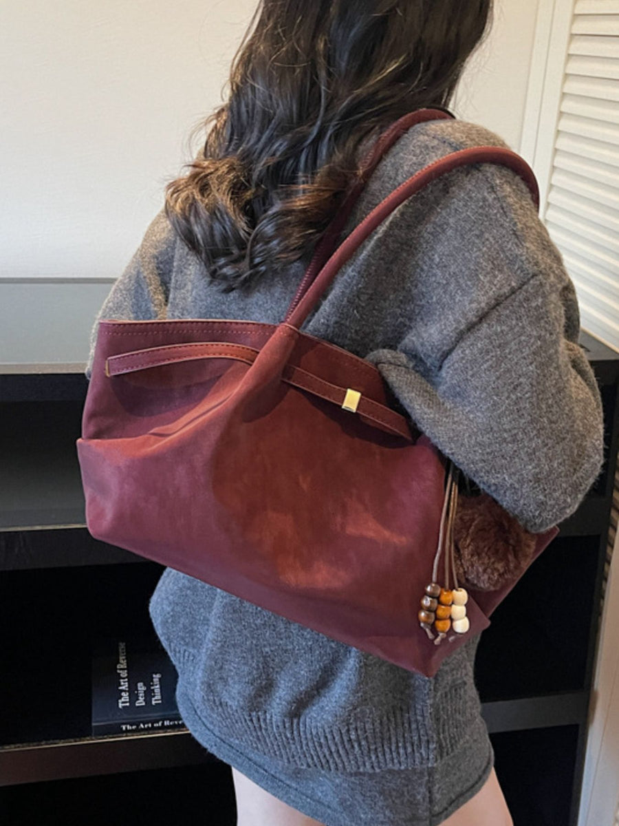 burgundy tote