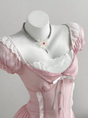 Lace Detail Cap Sleeve Mini Dress in this colorway