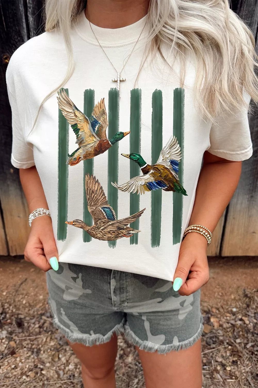 dark green t-shirt featuring basic style and graphic print