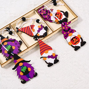 hanging ornament in orange with striped and hanging loop