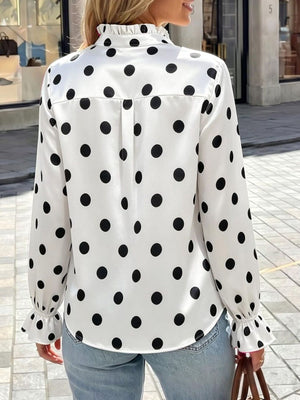 100% polyester Care instructions: Machine wash cold blouse in Black with regular silhouette