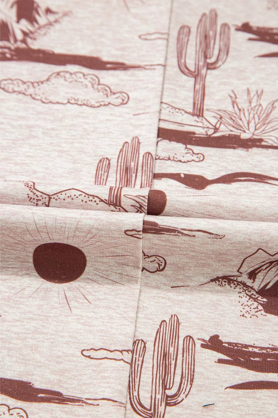 Desert Sand Print Short Sleeve Knit Top option 8