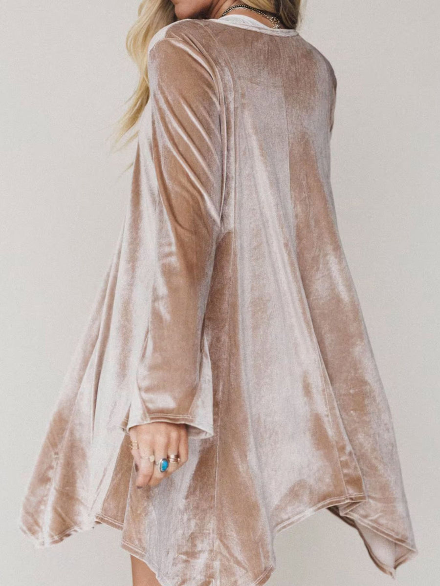 camel mini dress with mini and pullover