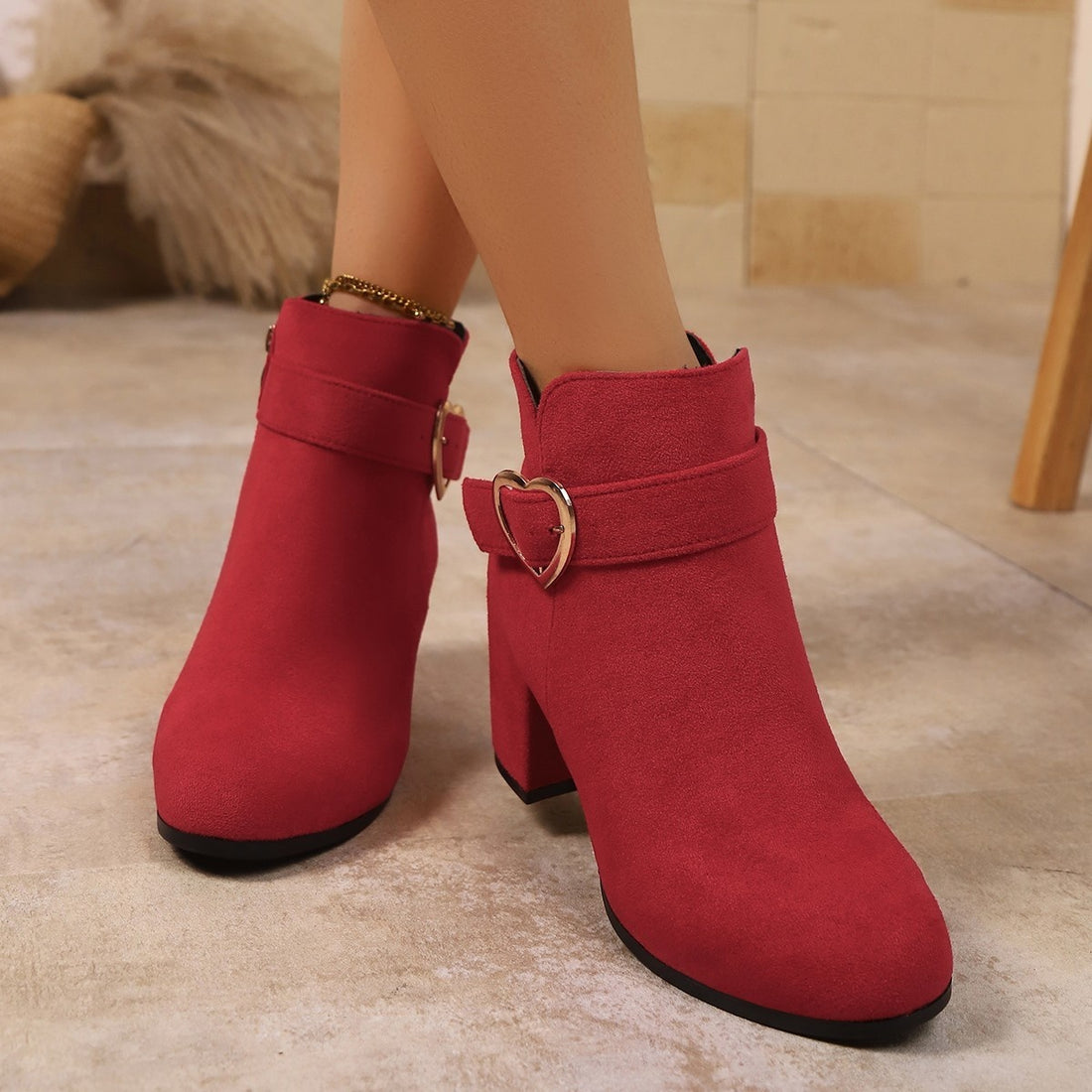 Suede,Rubber Imported Size &amp boots in Black with fitted silhouette