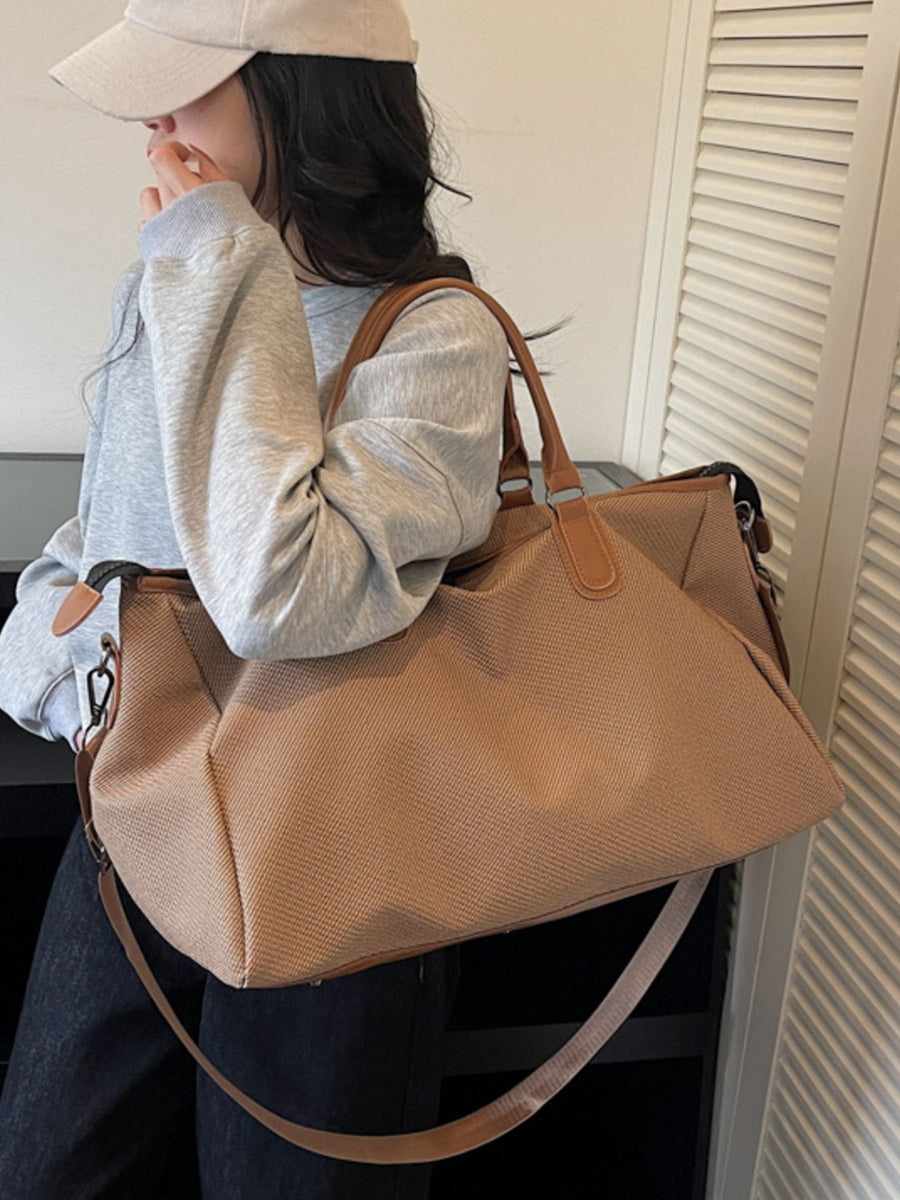 Large Capacity Travel Bag in brown with large capacity