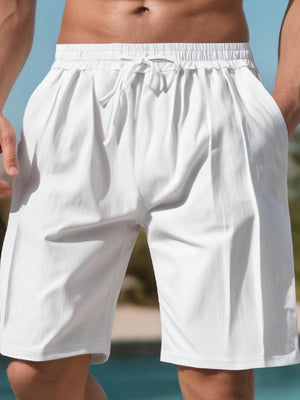 athletic shorts in Military Green with drawstring waist and bermuda