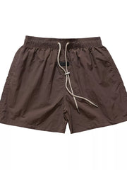 Black Men's Casual Drawstring Waist Shorts