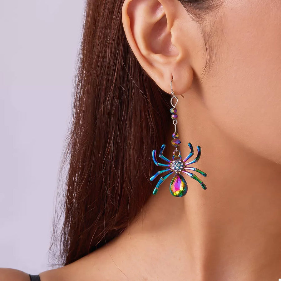 18K Gold-Plated, Alloy, Rhinestone Care instructions: Avoid wearing during exerc earrings in green with drop silhouette