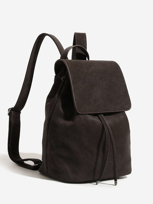 PU Leather Imported Size &amp backpack in Coffee Color with backpack silhouette