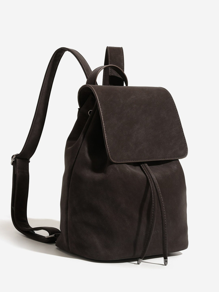 PU Leather Imported Size &amp backpack in Coffee Color with backpack silhouette