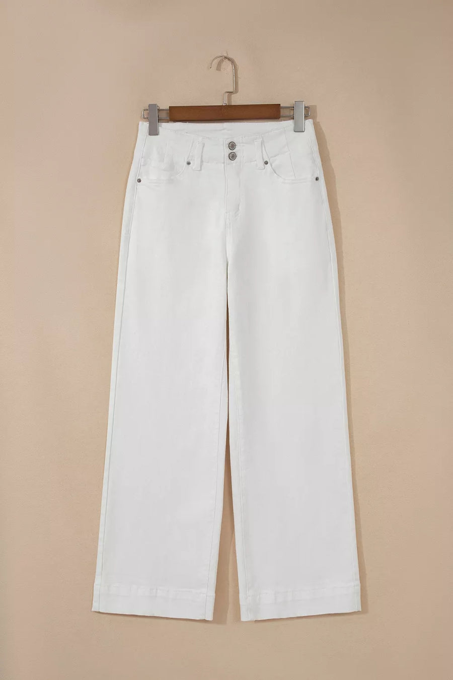2-button High Waist Wide Leg Jeans option 4