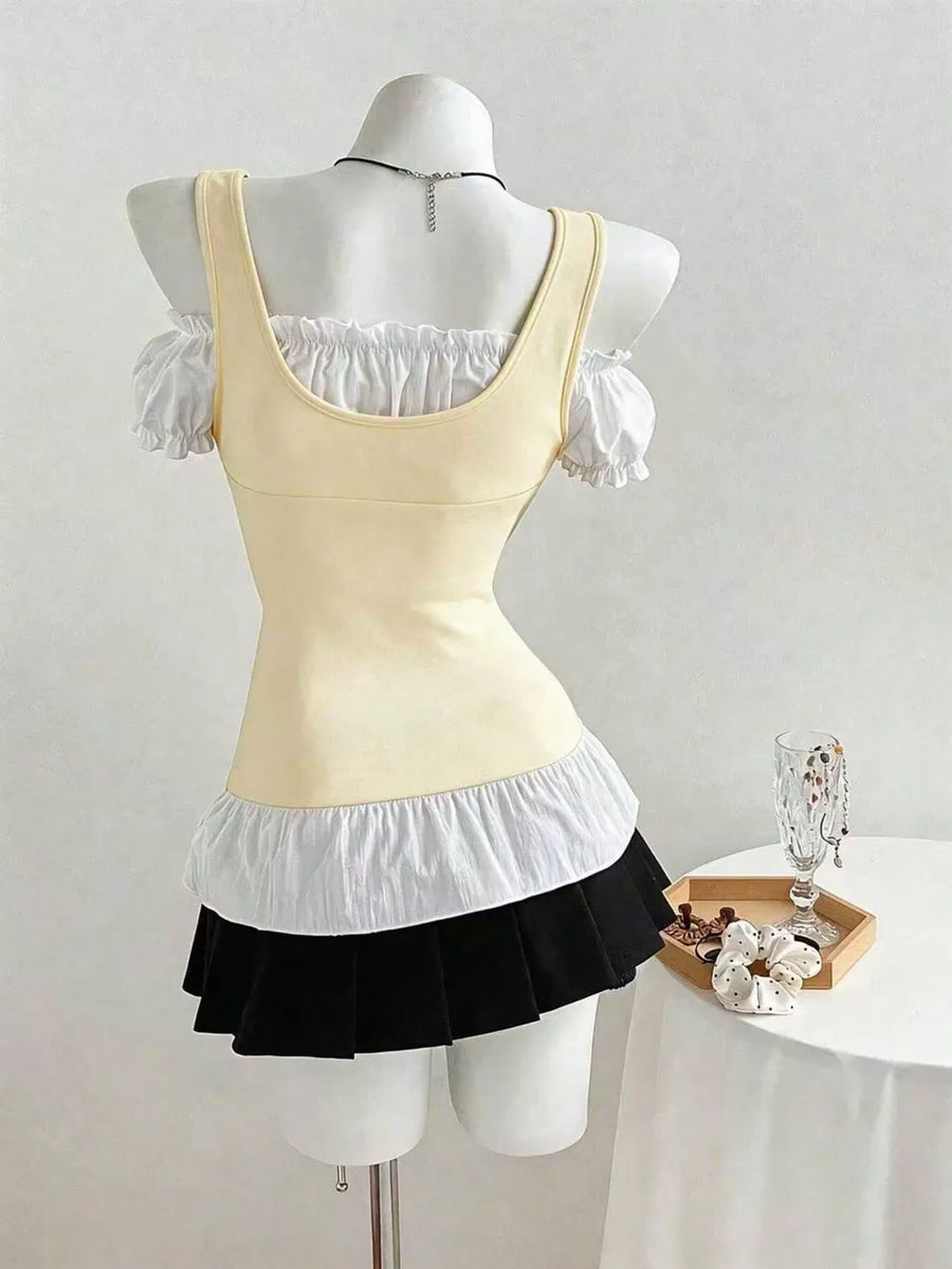 Cold Shoulder Ruched Top option 13