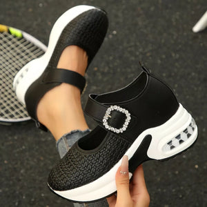 Polyester, Rubber Imported Size &amp Mary Jane shoes in Black with chunky platform silhouette
