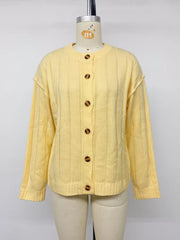 Button Up Dropped Shoulder Cardigan option 12