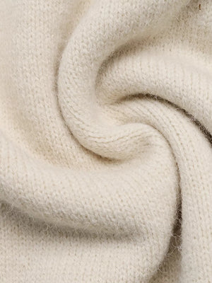 Elegant Lace Trim Round Neck Sweater option 10