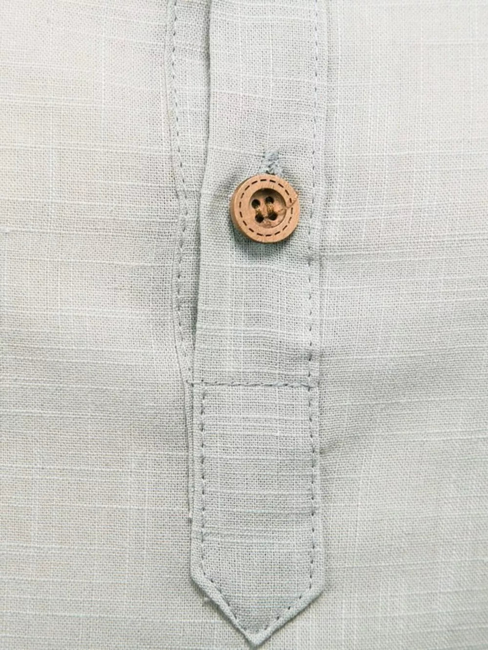 Men's Plus Size Casual Mandarin Collar Shirt in Coffee, view 11