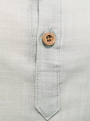 Men's Plus Size Casual Mandarin Collar Shirt in Coffee, view 11