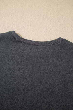 lounge set in Dark Gray with drawstring and hip-length (top), full-length (bottom)