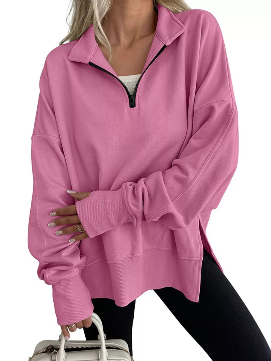 Oversized Long-sleeve Top in Pink