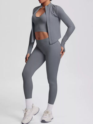 80% nylon, 20% spandex Care instructions: Machine wash cold active set in White with fitted silhouette