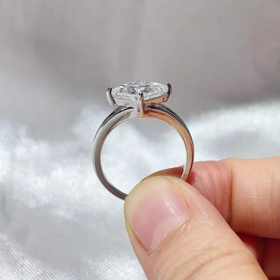 0.3 Carat 925 Sterling Silver Solitaire Ring option 3