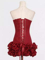 Ruffled Hem Tube Mini Dress option 5