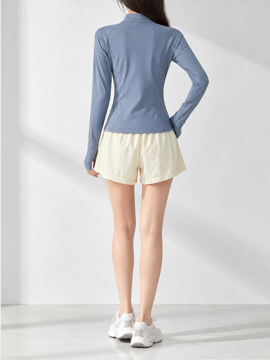 Slim-Fit Quick-Dry Active Jacket in Coastal Gray