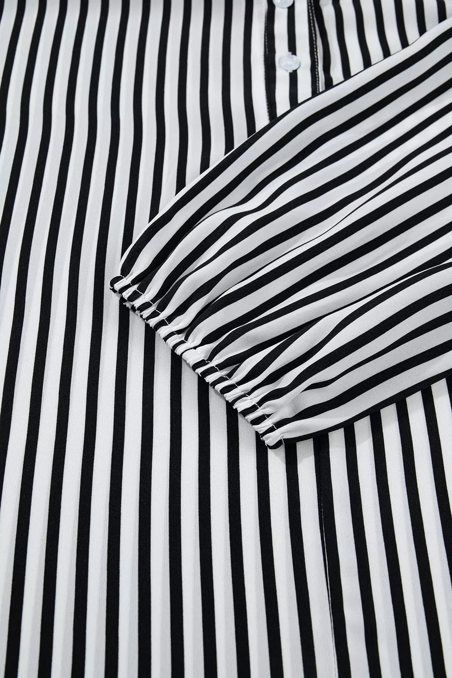 Striped Half Sleeve Button-up Shirt option 8