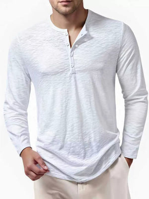 Men's Long Sleeve Henley T-shirt, view 14