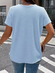 Light Blue regular blouse with collared