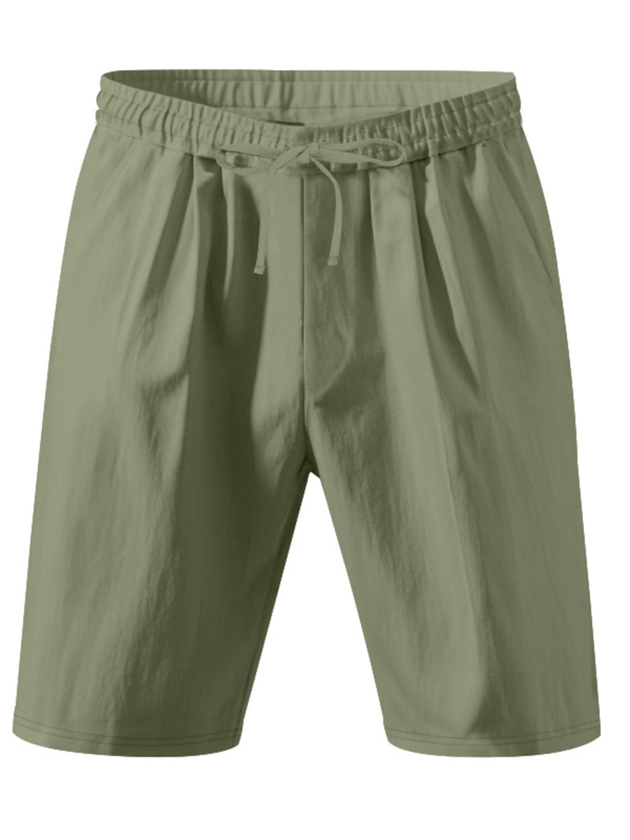 Men's Full Size Drawstring Shorts With Pockets Plus Size in White