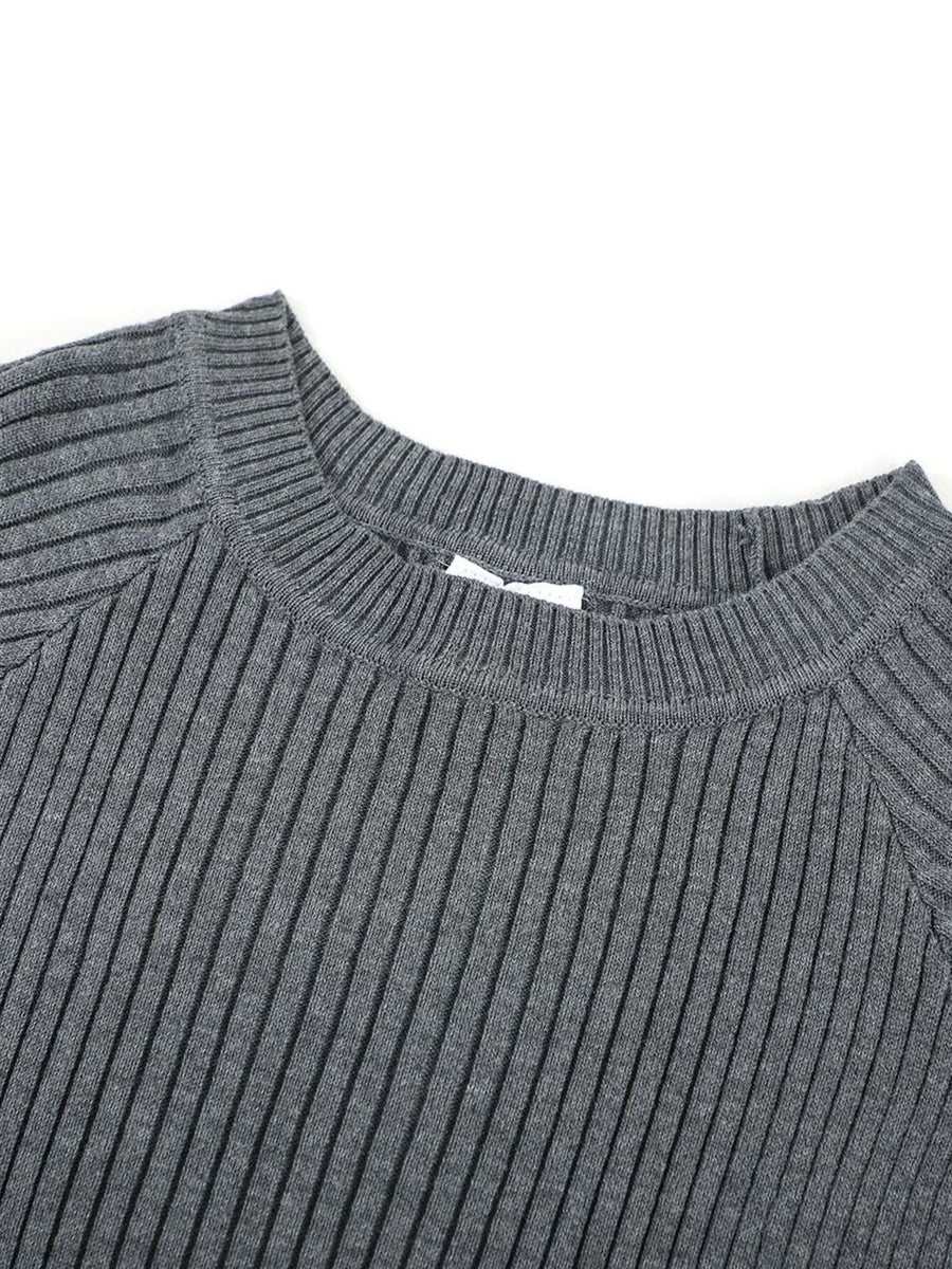 Dark Gray slim t-shirt with crew neck