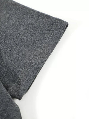 Black with Crew-neck Short-sleeve Top