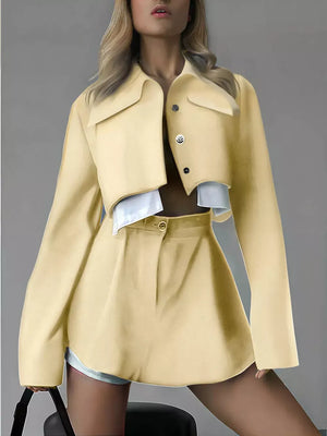 modern matching set in Brown with collared