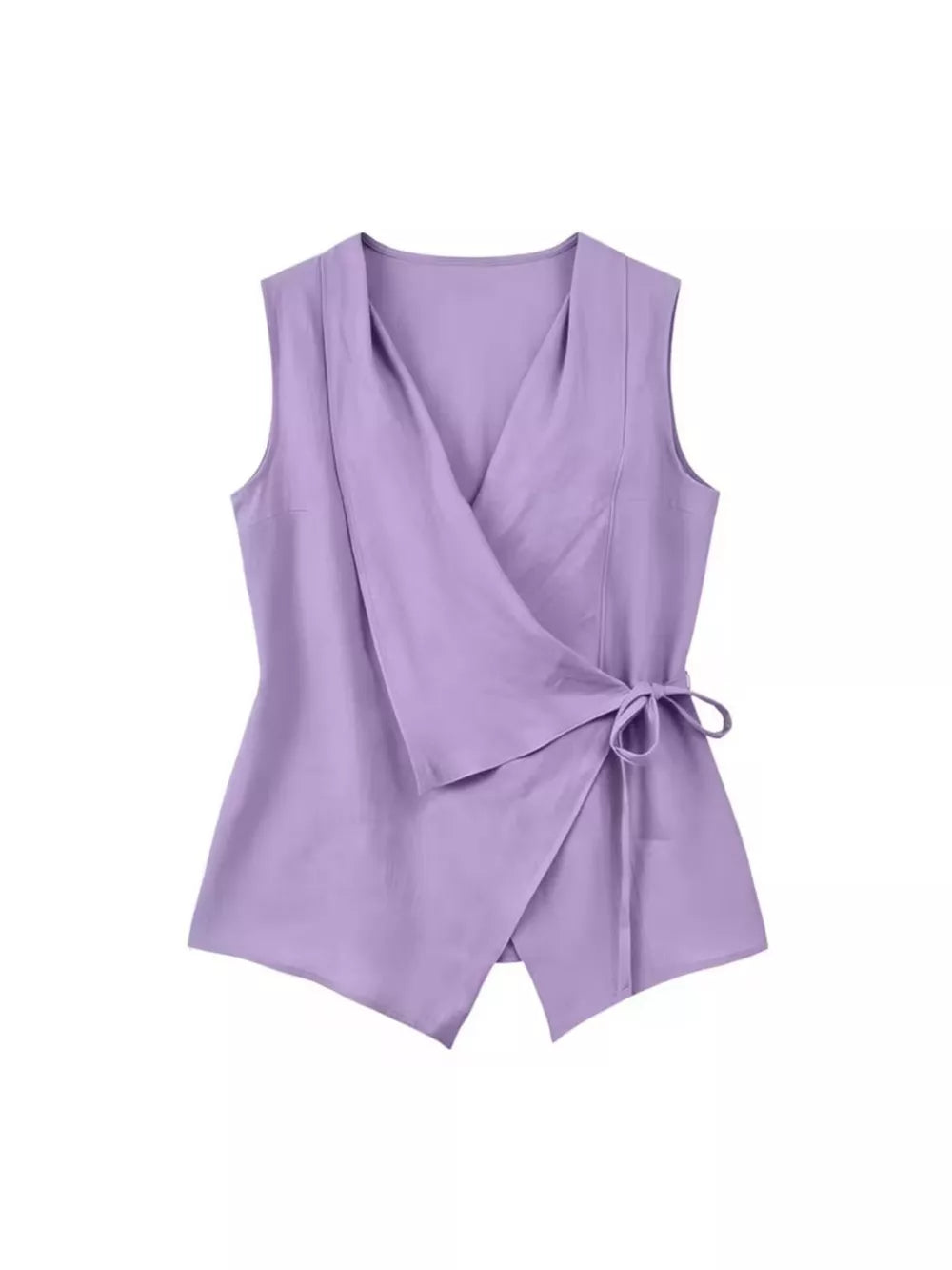 Tie Detail Sleeveless Top in Pink
