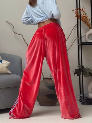 Velvet Wide-leg Pants in Green, view 12