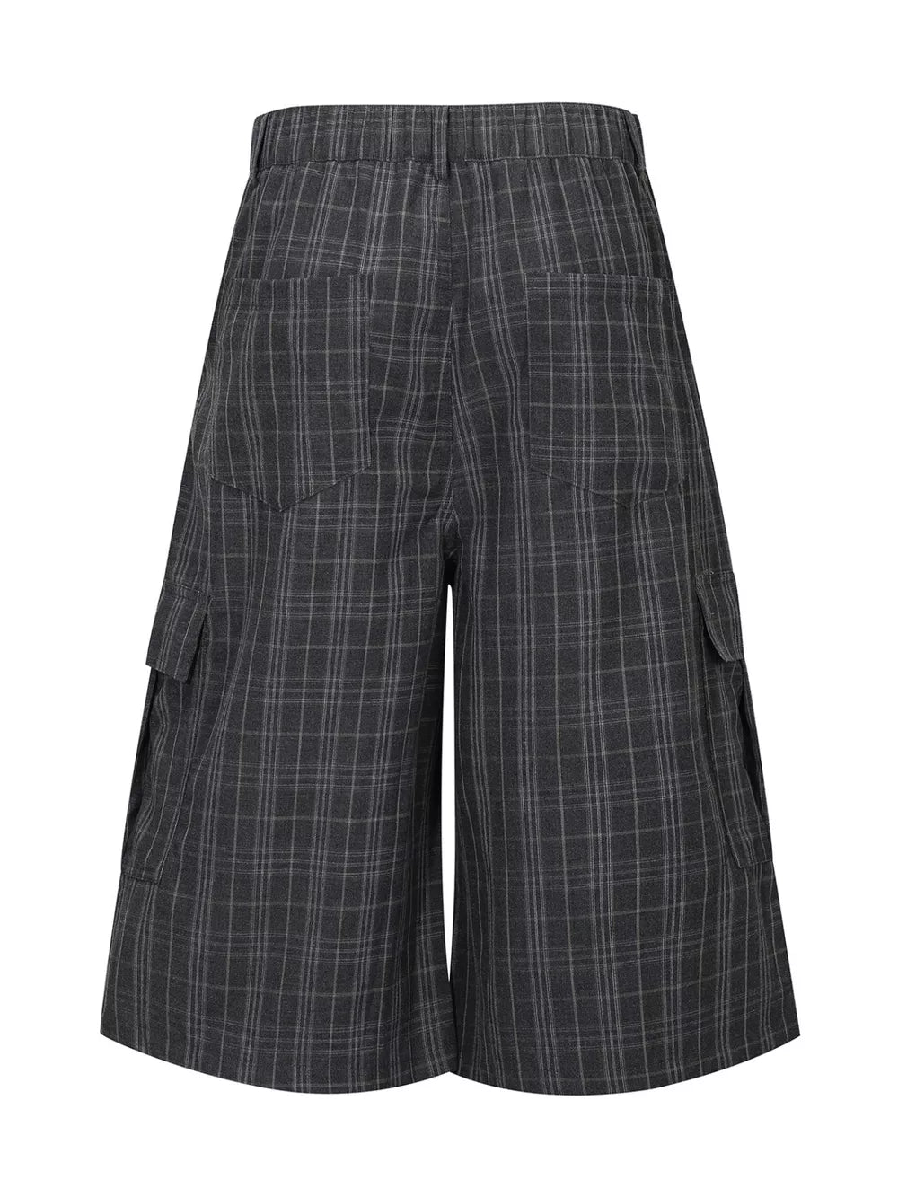 capris in charcoal featuring pocketed and wide-leg fit