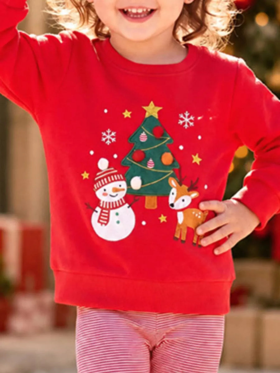 white clothing set featuring applique and novelty print