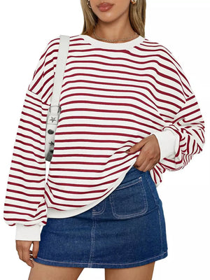 sweatshirt in black with striped and stretch