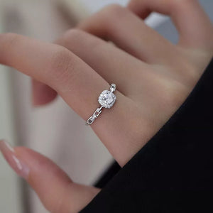 925 sterling silver,Zircon Care instructions: Avoid wearing during exercise, as ring in clear with fitted silhouette
