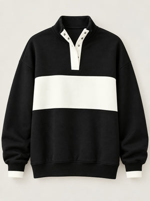 sweatshirt featuring color-block, abstract-print in Orange with Polyester 95% Care instructions: Machine wash texture