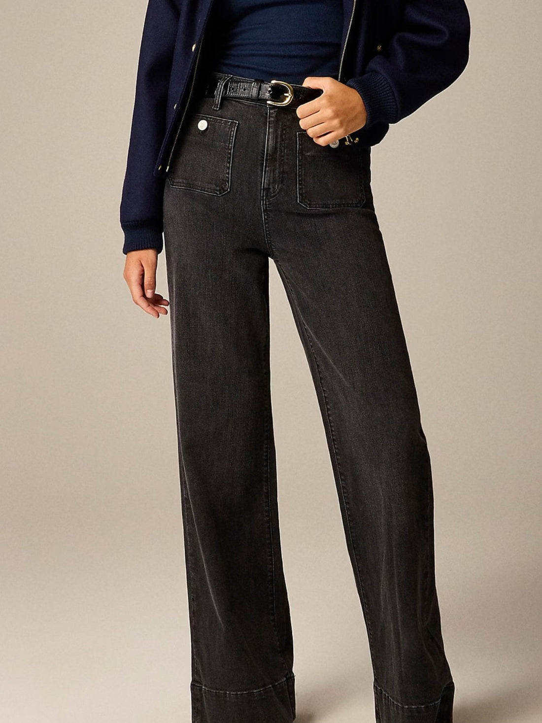 jeans in Dark Blue with pocketed and full-length
