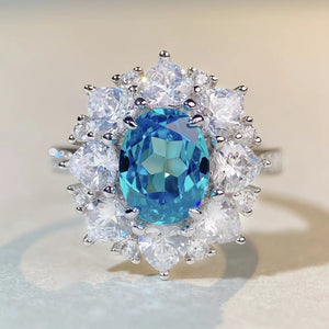 ring featuring floral in Dusty Pink with 925 sterling silver,Zircon Care instructions: Avoid wearing during exercise, as