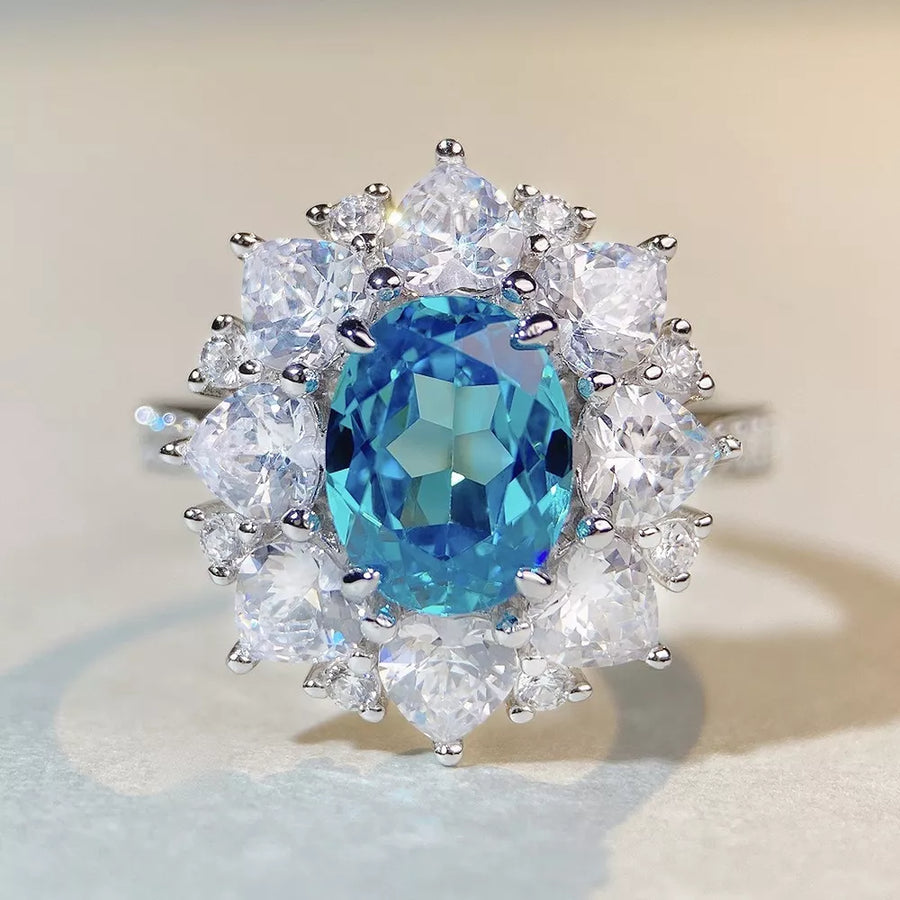 ring featuring floral in Dusty Pink with 925 sterling silver,Zircon Care instructions: Avoid wearing during exercise, as