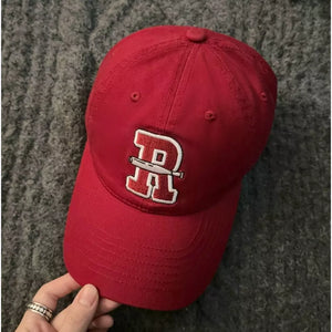 Navy Blue Letter Embroidered Classic Baseball Cap