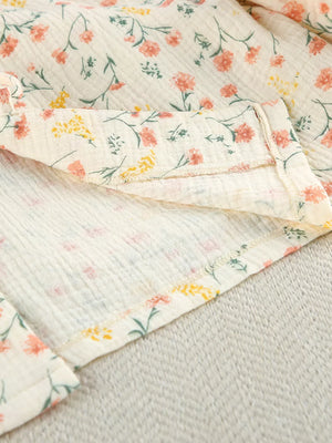 yellow lounge set with tie and ditsy floral