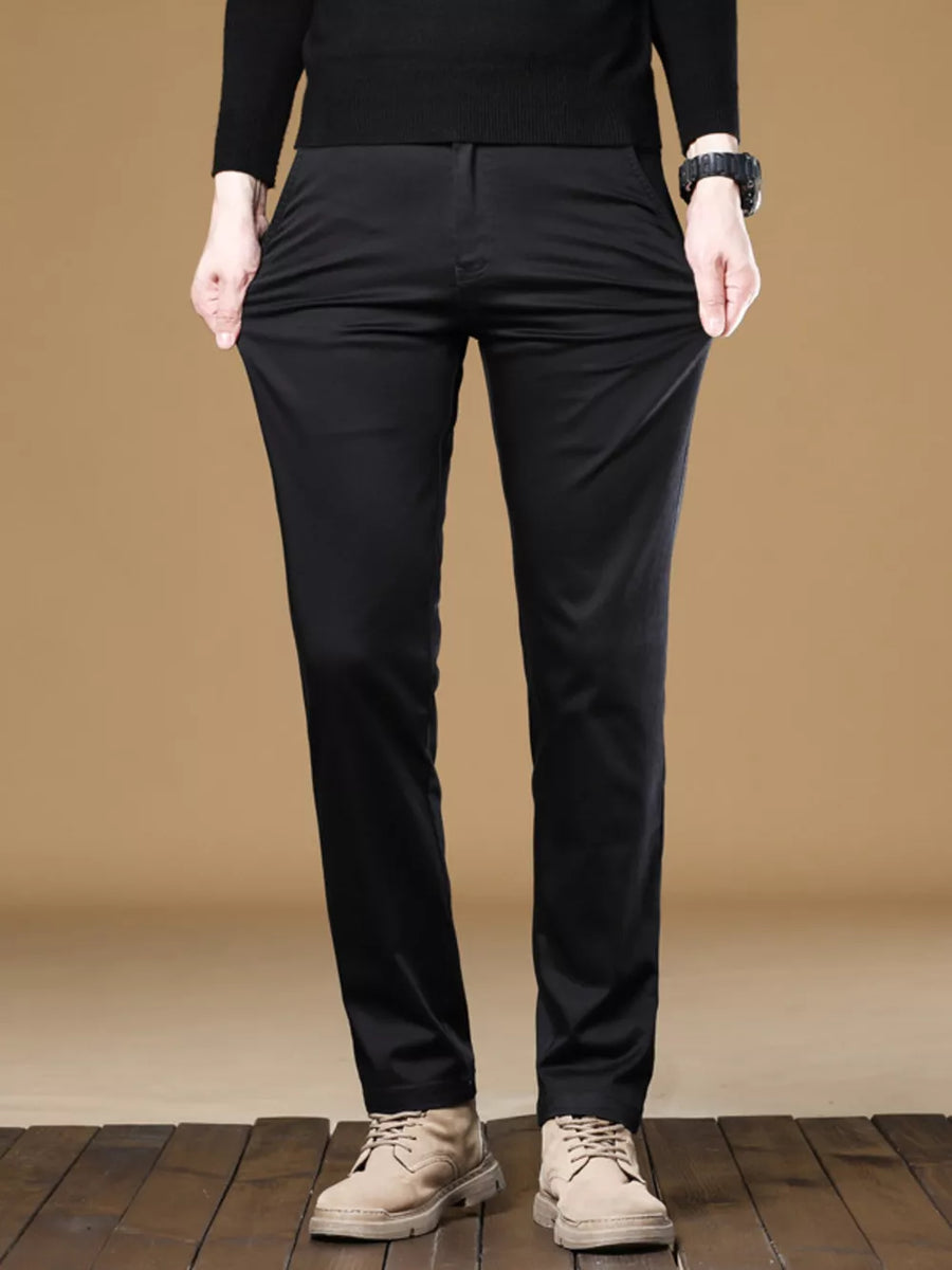 Dark Gray Men's Stretch Fit Casual Pants