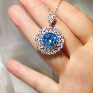 5 Carat 925 Sterling Silver Moissanite Pendant Necklace option 4
