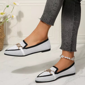 black slip-on shoes with flat heel and not applicable