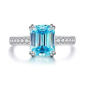 925 sterling silver,Zircon Care instructions: Avoid wearing during exercise, as ring in Pastel Blue with straight silhouette